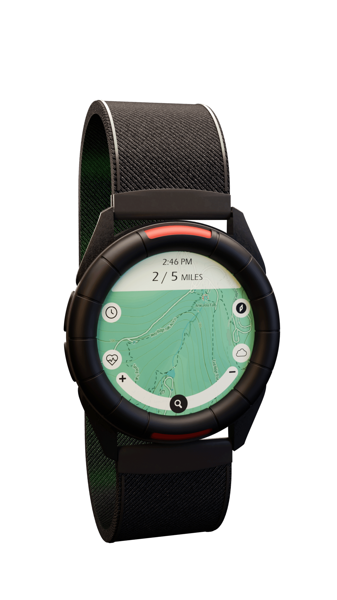 Graphic depicting a hexagonal cropped photo of an interior room design with grid lines along its borders.