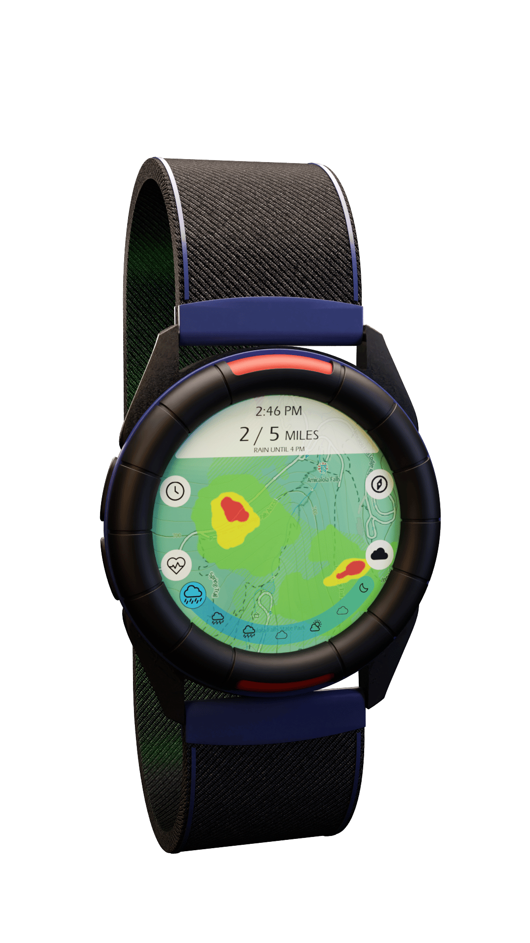 Graphic depicting a hexagonal cropped photo of an interior room design with grid lines along its borders.